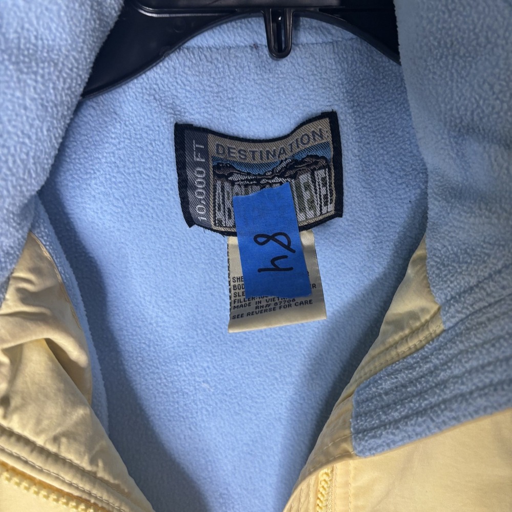 Cabelas Destination Above Sea Level Yellow Fleece Lined Jacket Size S - Picture 14 of 14